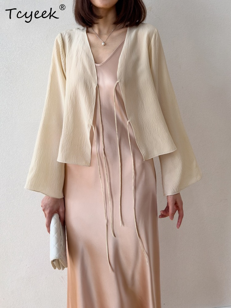 Summer Clothing Colors 2026 - Tcyeek 100% Prawdziwy Jedwab Morwowy Seksowna