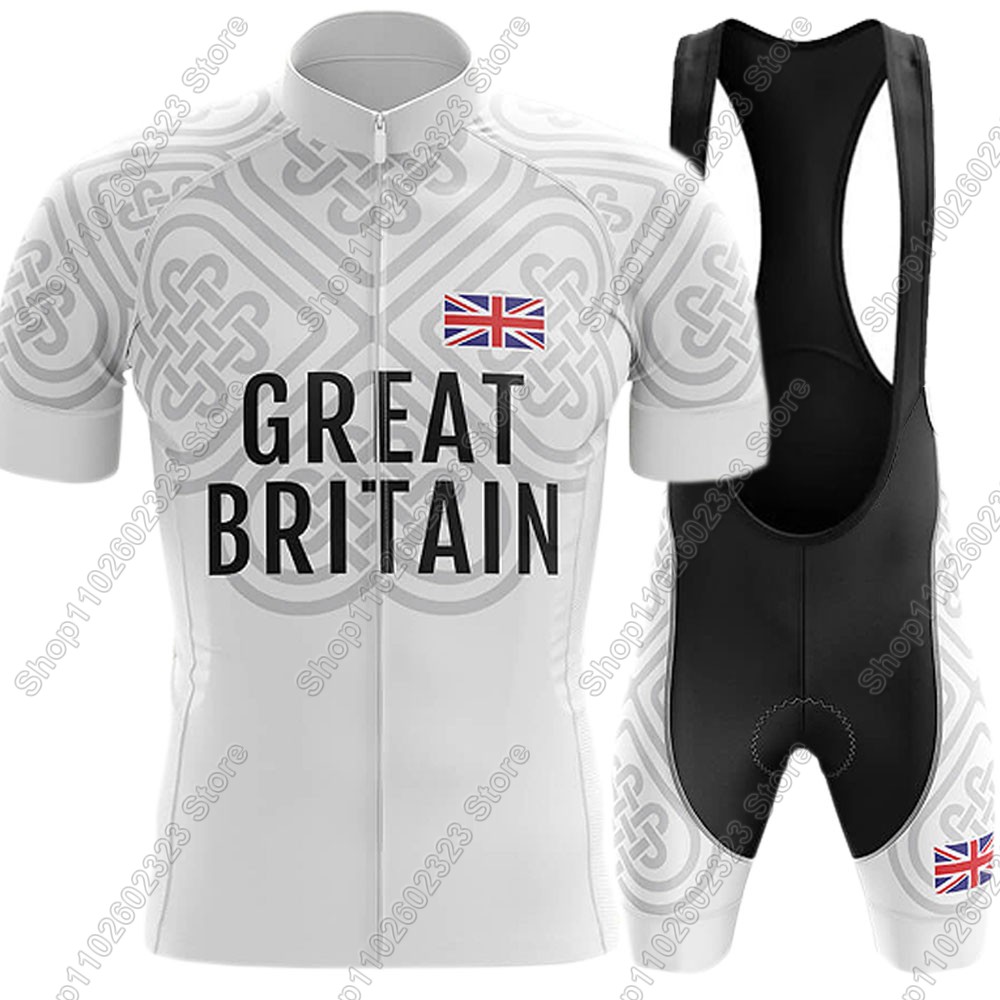 Summer Clothing Uk Men - Zestaw Koszulki Kolarskiej Brytyjskiej Drużyny 2025