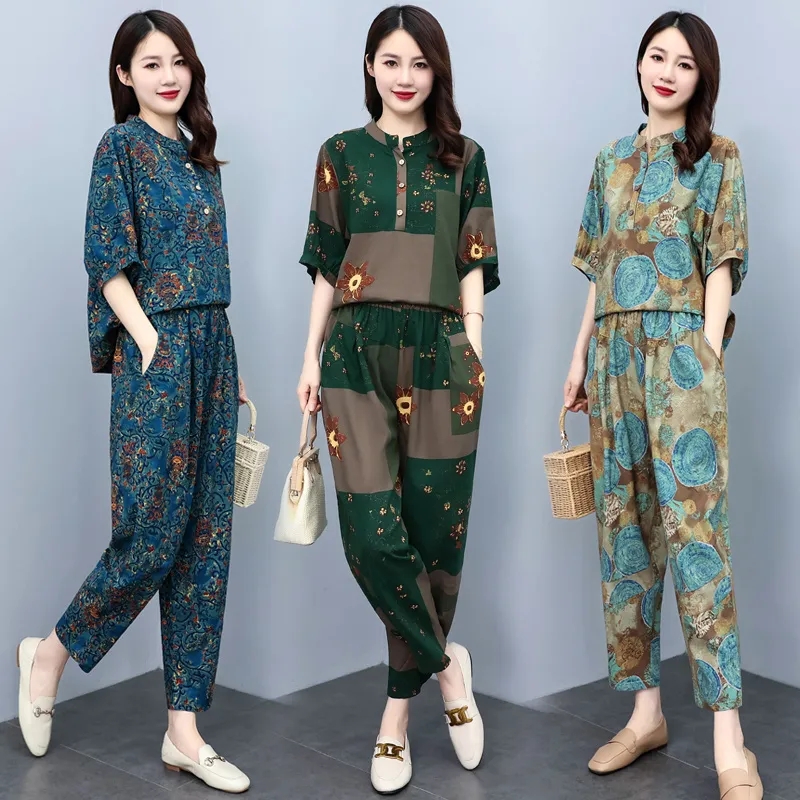 Summer Linen Clothing For Women - Letnie komplety dla mam w średnim