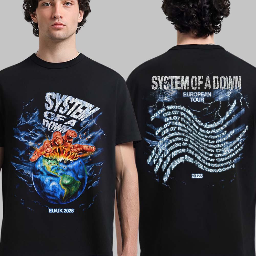 Summer Clothing Uk Men - Koszulka System of A Down European
