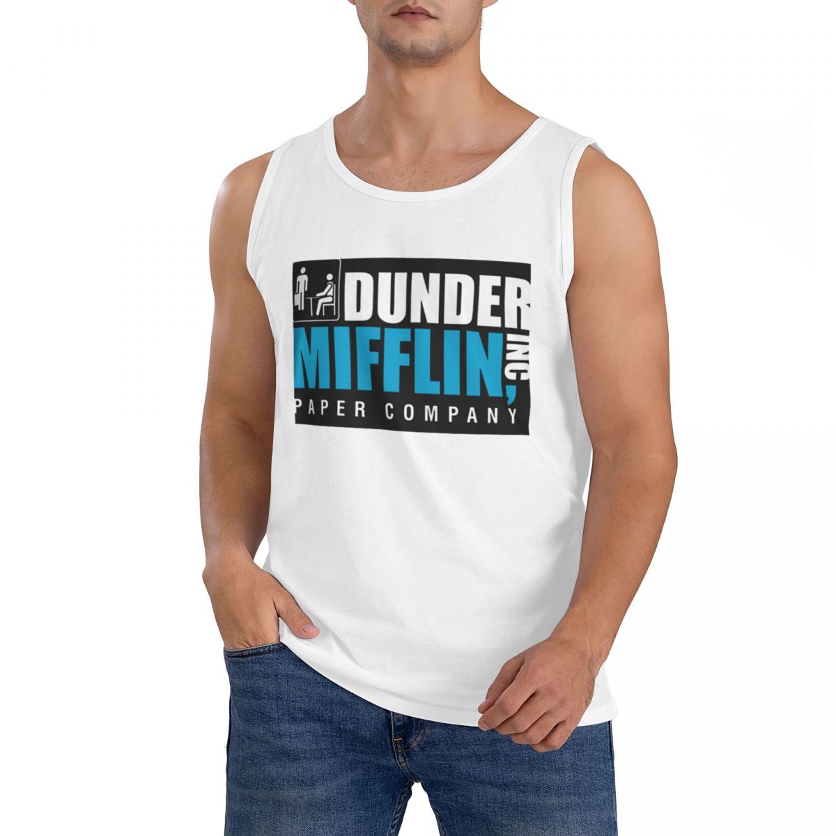 Summer Clothing Essentials Men - Koszulka bez rękawów męska 100% bawełna