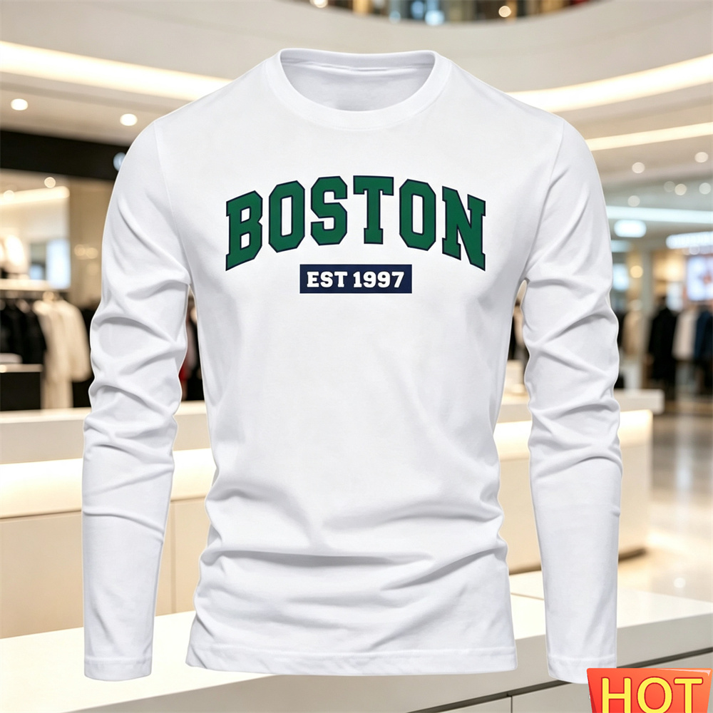 Summer Clothing Mens - Męska koszulka z długim rękawem na