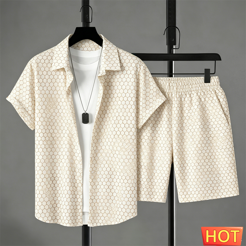 Summer Clothes Fashion - Letnie zestawy męskie: koszula i spodnie,