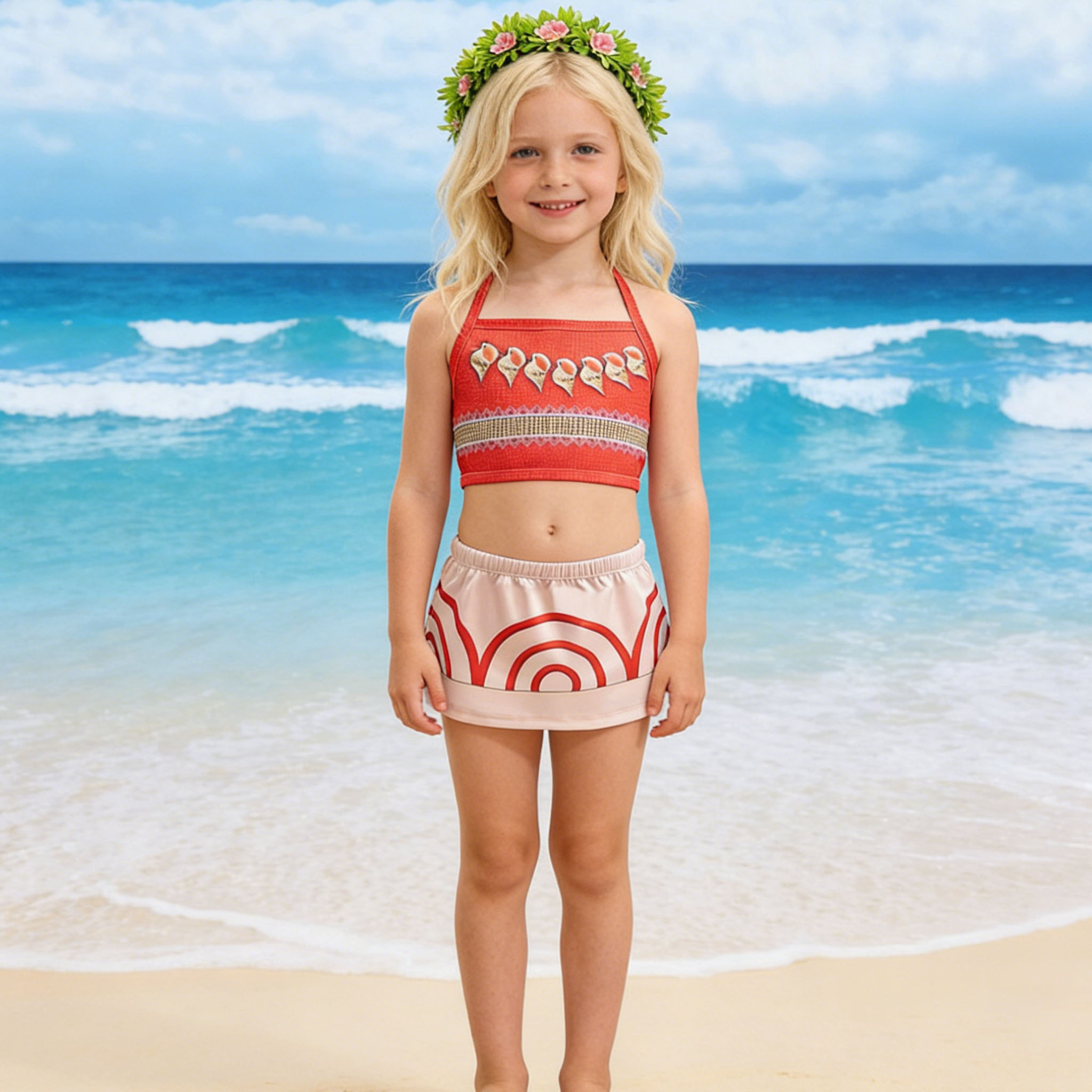 Summer Clothing Toddler - Kostium dla małych dziewczynek w tropicznym
