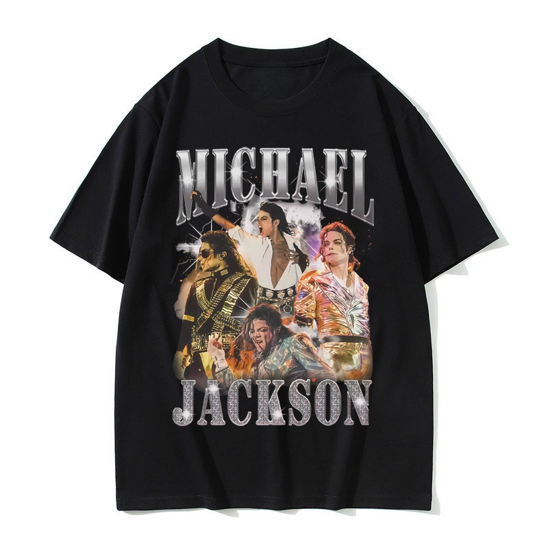 Summer Goth Clothing - Klasyczna koszulka z grafiką Michaela Jacksona
