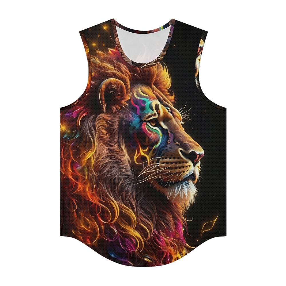 Summer Clothing Essentials Men - Kamizelki męskie Modne Aura Lion Animals