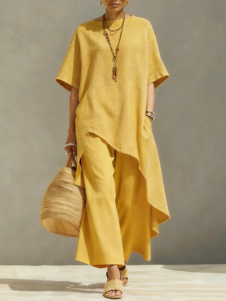 Damskie komplety spodni z bawe – Summer Linen Clothing For Women recenzja i cena