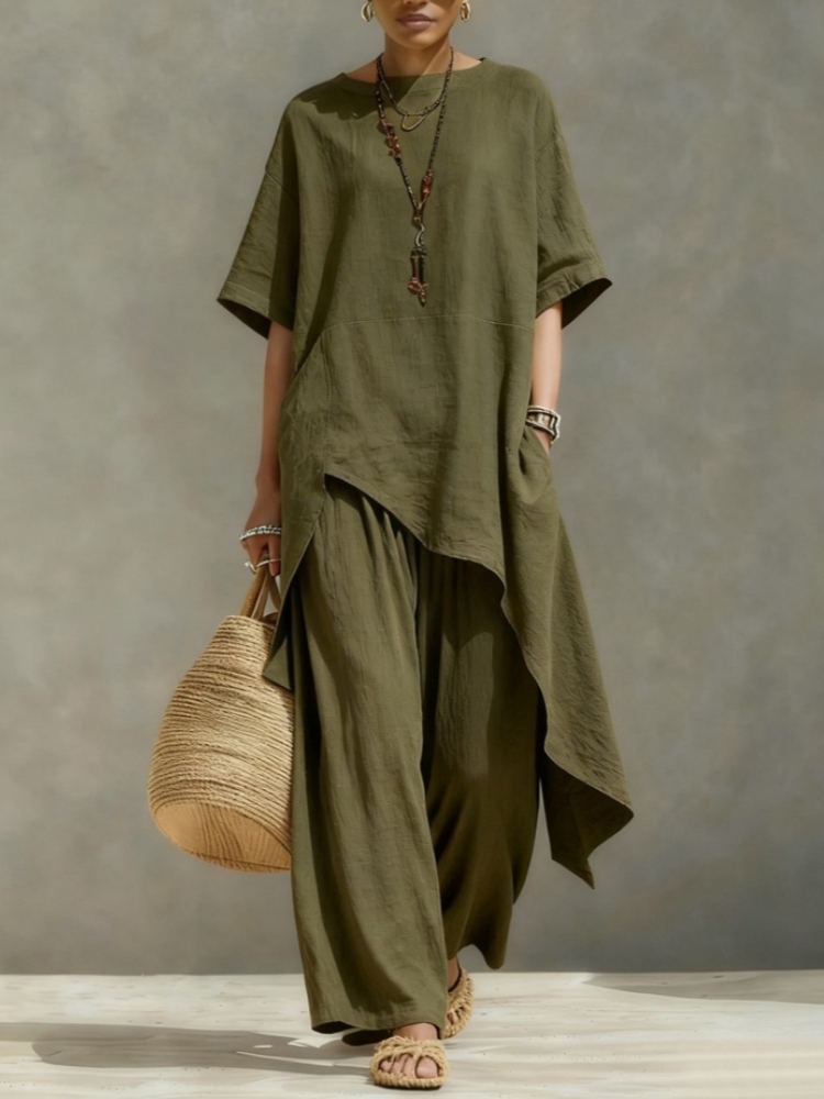 Damskie komplety spodni z bawe – Summer Linen Clothing For Women recenzja i cena