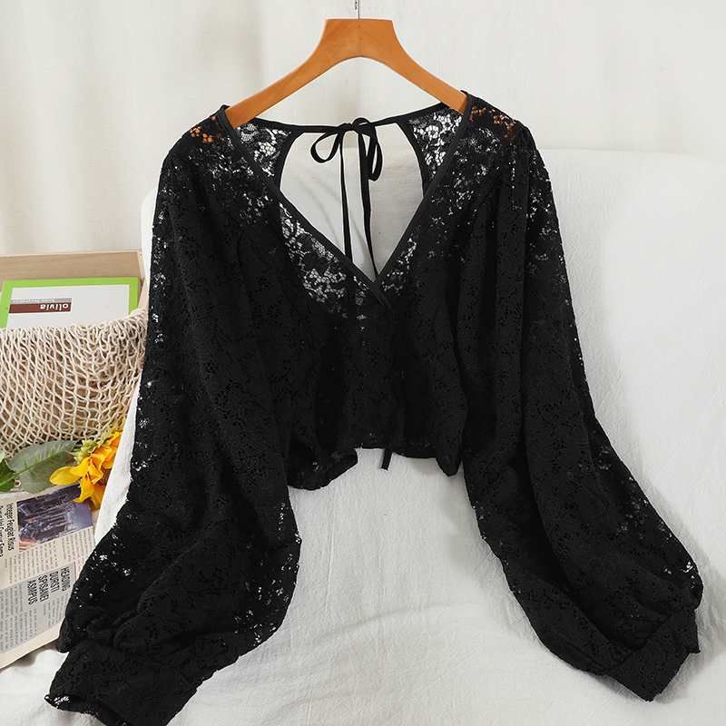 Bluzki damskie solidna z koron – Crop Blouse Linen recenzja i cena