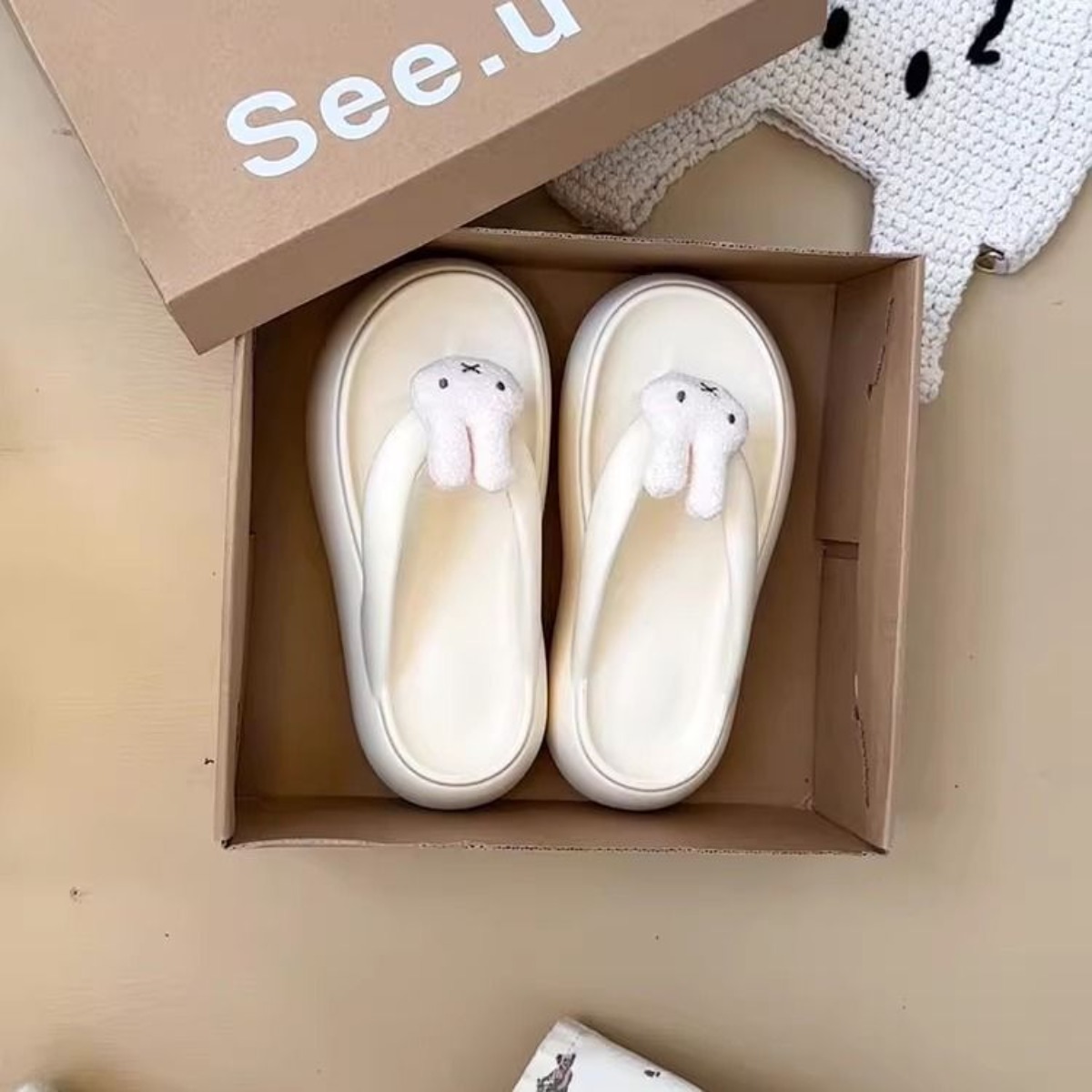 Urocze klapki EVA Miffy, słodk – Summer Away Clothing recenzja i cena
