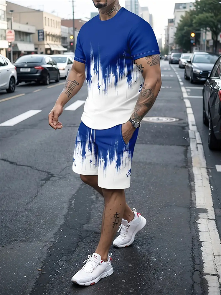 Męski Damski Gradientowy T-shi – Summer Clothing Petite recenzja i cena