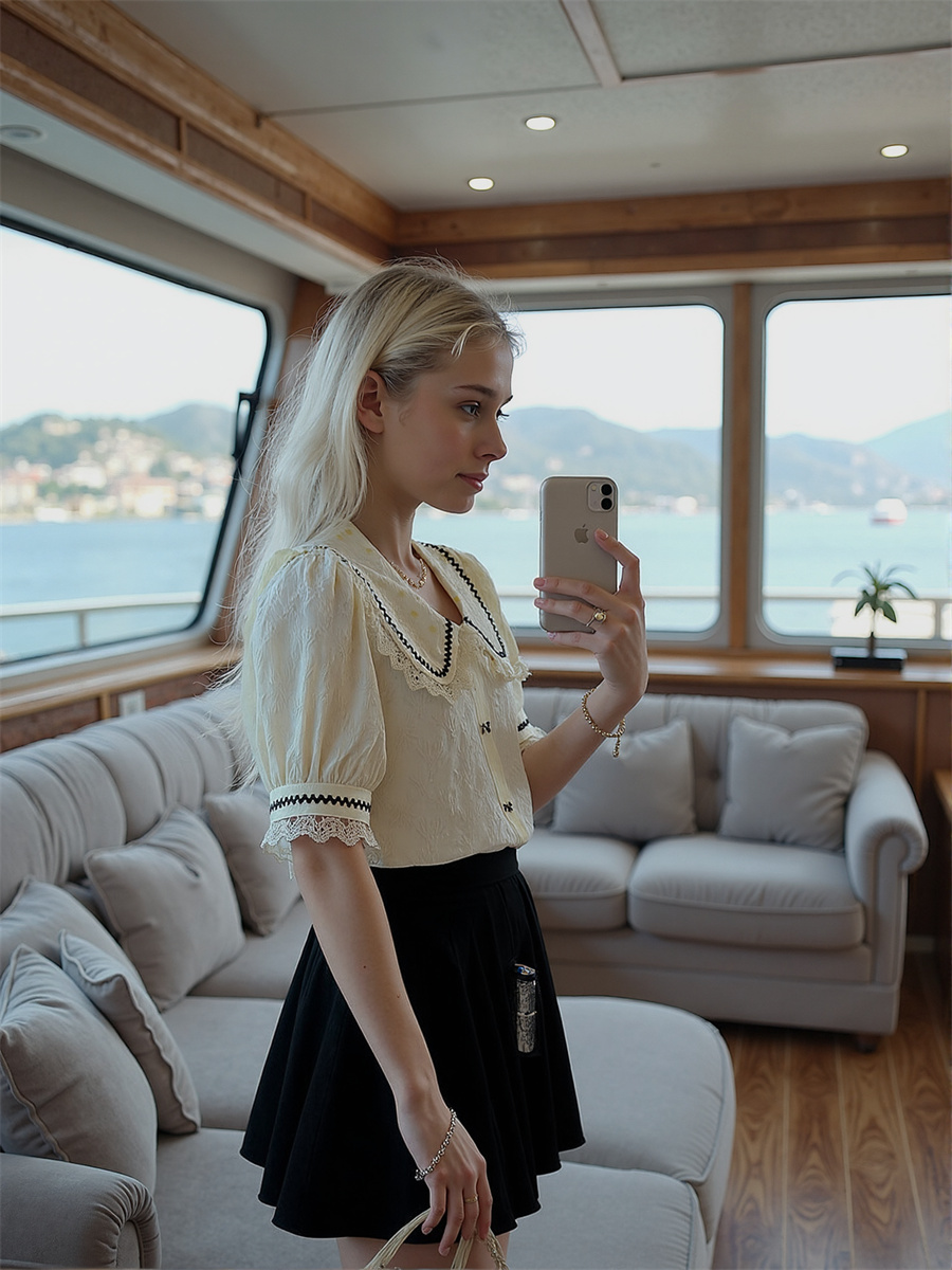 Urocze koronkowe bluzki dziewc – Crop Blouse Linen recenzja i cena