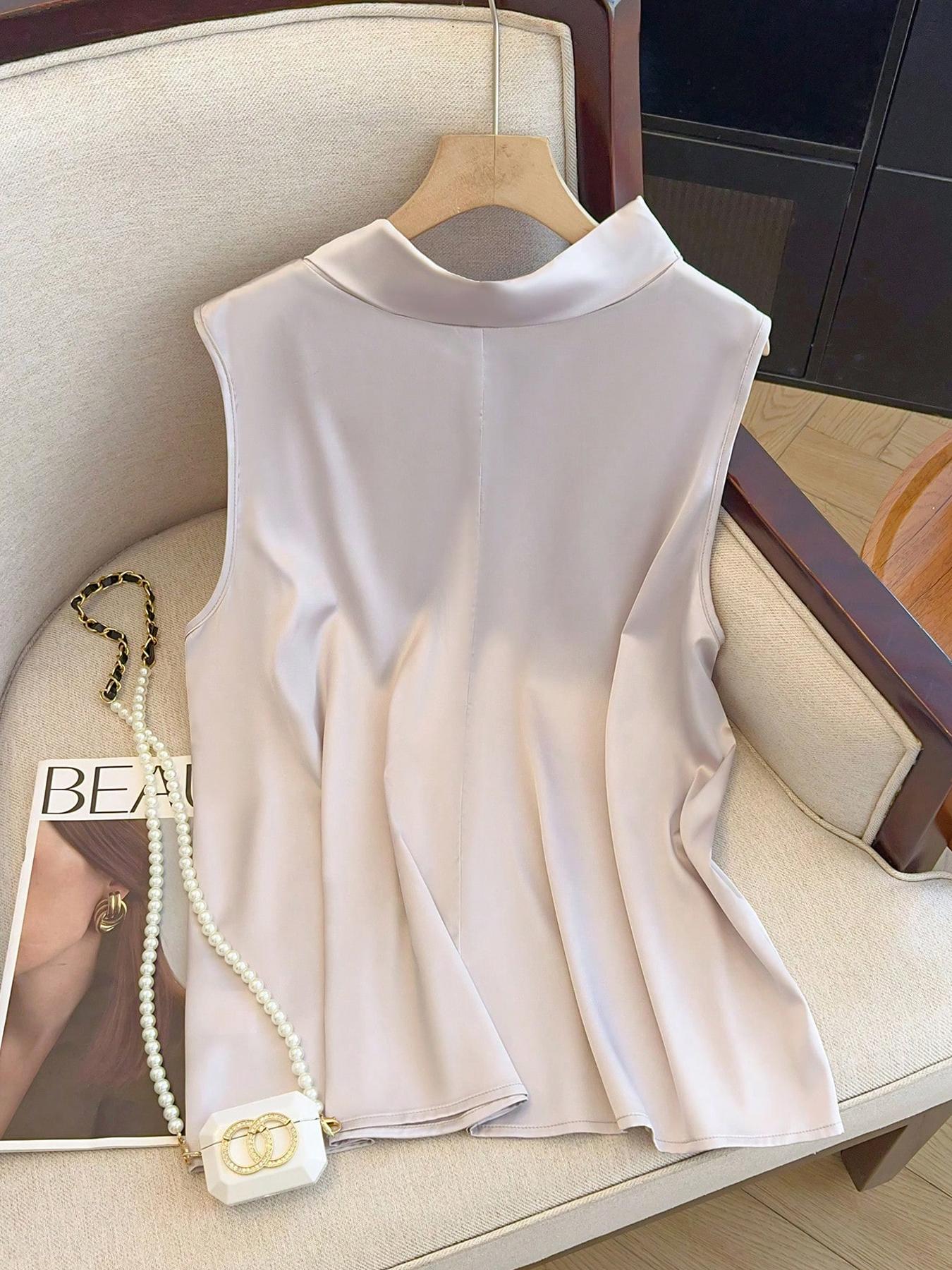 【Plus Size】 Bluzka z wiązaniem – Summer Clothing Plus Size Women recenzja i cena