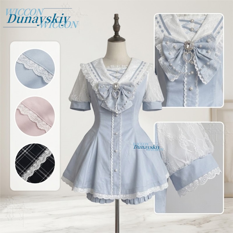 Zestaw Sukienki z Kołnierzykie – Summer Japanese Clothing recenzja i cena