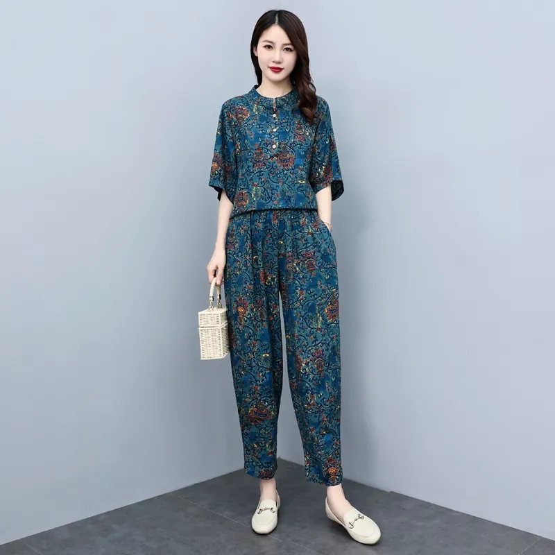 Letnie komplety dla mam w śred – Summer Linen Clothing For Women recenzja i cena