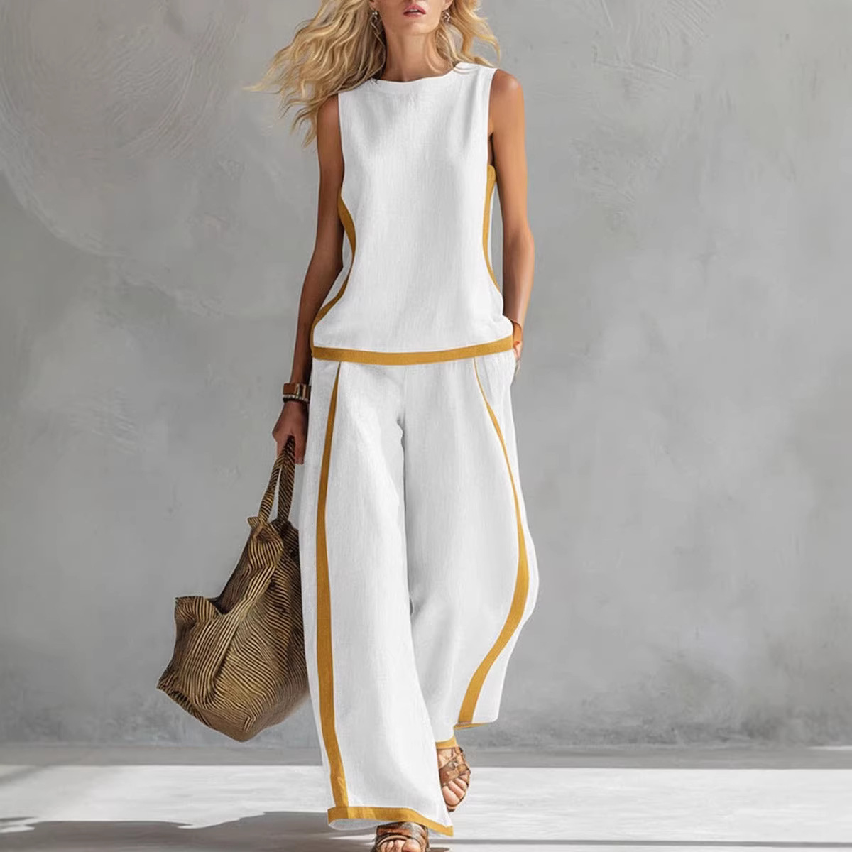 Damskie lniane komplety dwuczę – Summer Linen Clothing For Women recenzja i cena