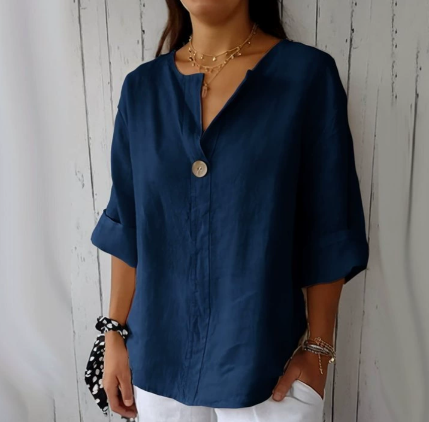 Damska koszula plus size z dek – Summer Linen Clothing For Women recenzja i cena