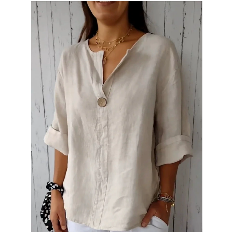 Damska koszula plus size z dek – Summer Linen Clothing For Women recenzja i cena