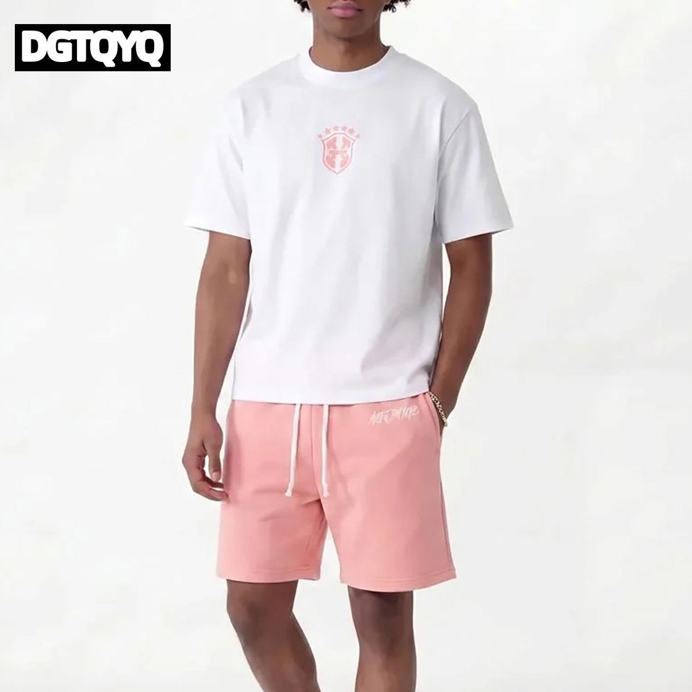 Męskie letnie nowe różowe haft – Summer Clothing Petite recenzja i cena