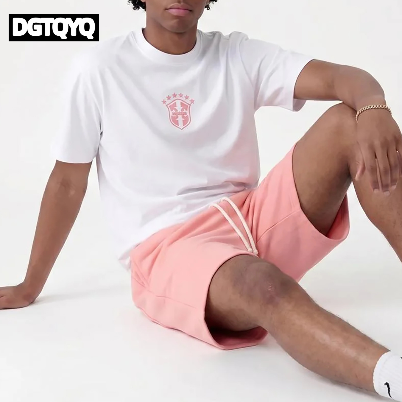 Męskie letnie nowe różowe haft – Summer Clothing Petite recenzja i cena