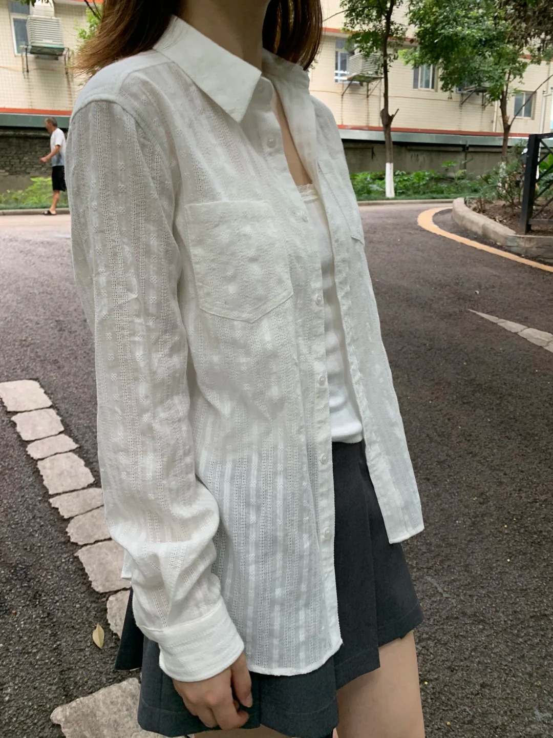 Lniana bawełniana bluzka z koł – Crop Blouse Linen recenzja i cena