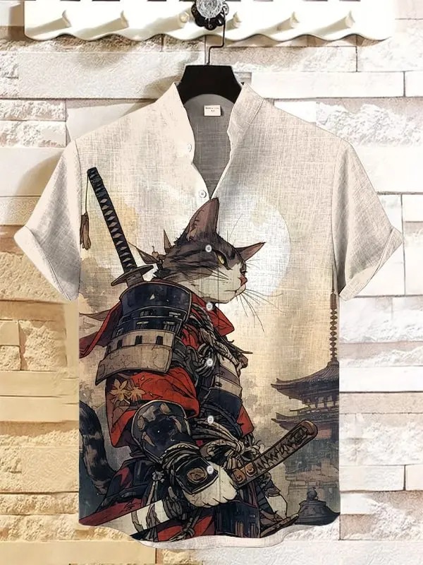 Męska koszula z krótkim rękawe – Summer Japanese Clothing recenzja i cena