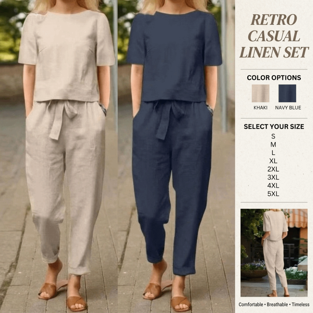 Damski komplet z bawełny i lnu – Summer Linen Clothing For Women recenzja i cena
